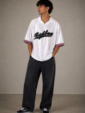 Bad Boy Vintage  Y2k 90s Short Sleeve Jersey Shirt Size XL